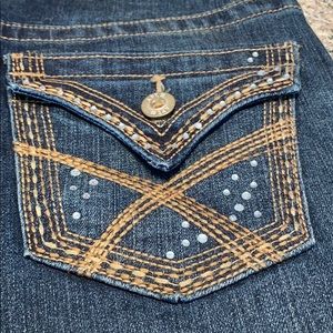 Apt 9 NEW jeans mid rise boot cut with bling sz 4